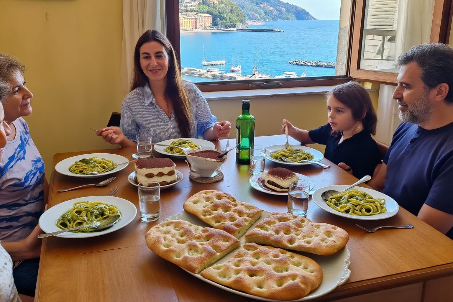Cesarine — Genoese family table over the port