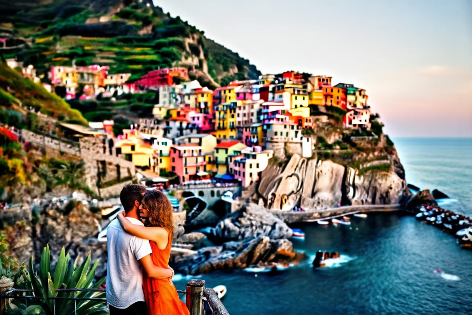 Flytographer vacation photoshoot — Cinque Terre (couple)