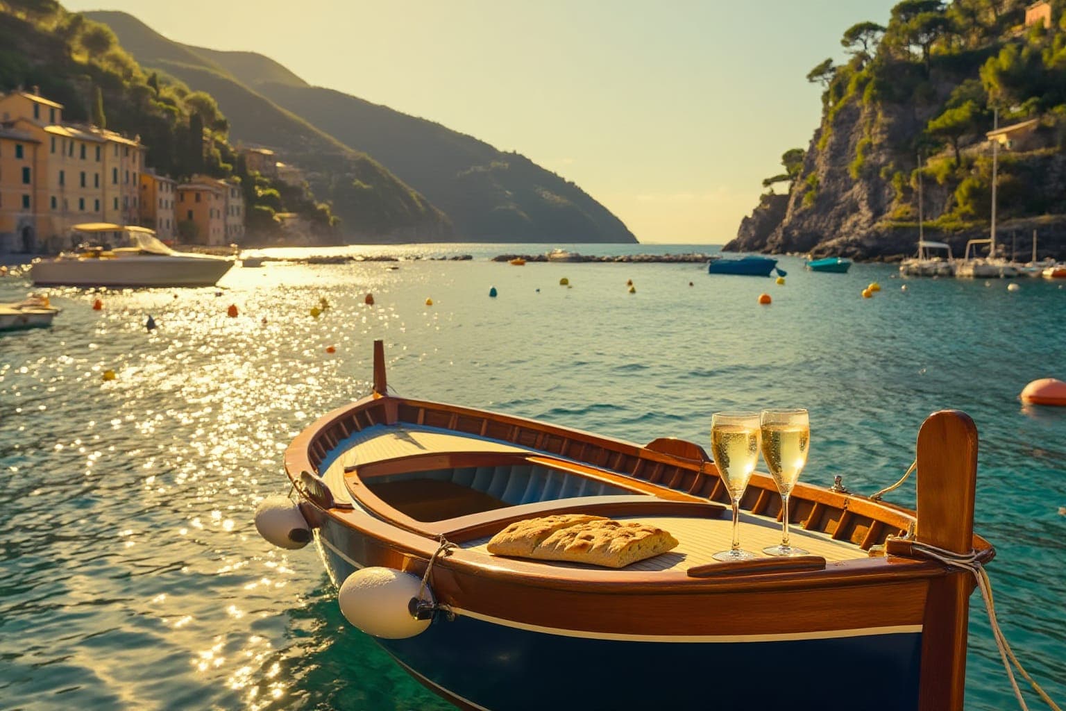 Sunset boat with aperitivo — Portofino & San Fruttuoso